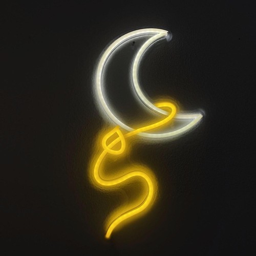 Neon led licht mond - mond, leine