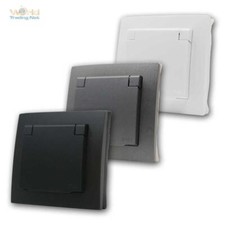 UP Schutzkontakt-Steckdosen IP44 mit Deckel Rahmen Unterputz Dose für Feuchtraum