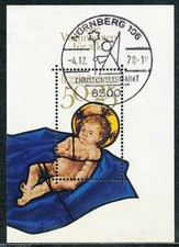 BUNDESREPUBLIK 1978 Weihnachten Block 50 + 25 Pf NÜRNBERG 106 CHRISTKINDLESMARKT