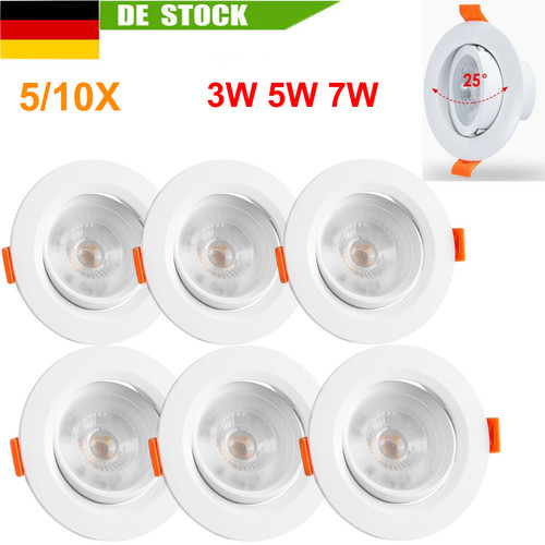 10x led einbauleuchte 7w - 5/10x,