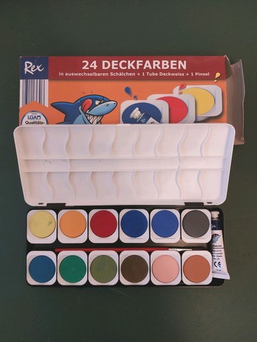 Rex schuldeckfarbkasten - rex, 24