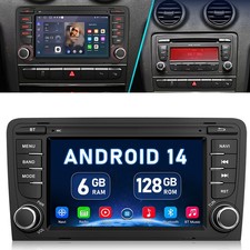 6GB+128GB Android 14 WIFI Für AUDI A3 8P 2003-2012 Autoradio Apple Carplay GPS