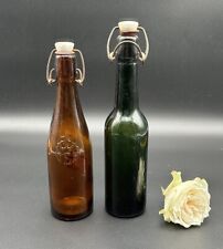 2x alte Bierflasche " VEB " 0,33 l Bergmannslogo DDR Schweriner Brauerei #6000