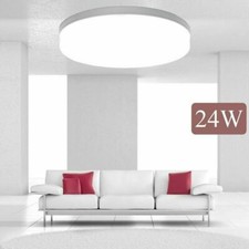 LED Deckenleuchte Deckenlampe Wohnzimmer Badleuchte 24W Rund Flach Kaltweiß