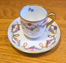 Carl Schumann Arzberg Dresden  Sammeltasse &UT Blumengirlanden  Jugendstil