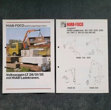 VW LT Hiab Ladekran 1978 Prospekt/brochure/folleto/opuscolo/broszura/prospectus
