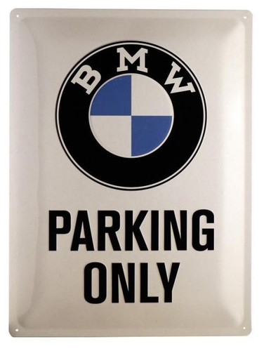 Blechschild bmw parking 30x40 - blechschild,