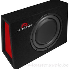 Renegade RXS1000 Subwoofer 400 Watt 25cm 10" flache Basskiste Auto Subbox