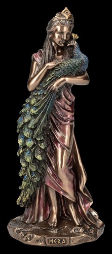 Hera figur mit pfau - mit, göttin