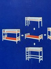 FLEXA Doppelstockbett umbaubar Hochbett & Halbhohes Bett Kiefer