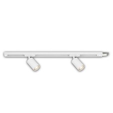 Rail Schienensystem Erweiterungsset 2x GU10 Spots Schwenkbar Drehbar Weiß 0,75 m