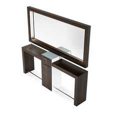 Bedienungsplatz doppelt Friseur Bedienplatz Spiegel Coiffeur Salon 