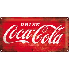 Schild Coca-Cola 25 x 50 cm Werbung Poster Deko Reklame *518