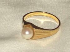 Damenring, Fingerring, Ring, Gold 333, Schmuck, Echtschmuck, Perle