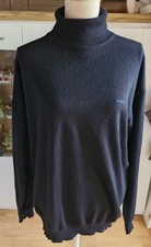 Joop Herrenpullover mit Rollkragen Größe 60 Farbe Blau Reine Schurwolle 