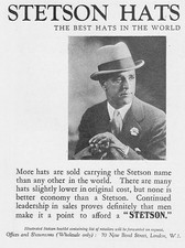 STETSON HATS Vintage Werbung 1931