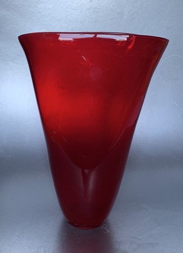 Glas vase rot basis d9cm - glas,