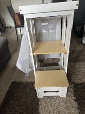 Montessori Lernturm mit Verstellbarer Höhe Lernstuhl Tower Kindertritt Kleinkind