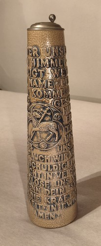 Bierkrug mit zinndeckel - bierkrug,