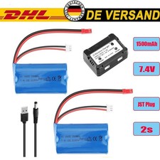 2Stück Li-Ion Akku 7,4V 1500mAh Batterie JST für Helikopter F645 MJX F-45 Revell