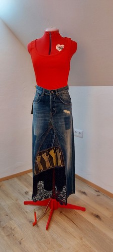 Upcycling jeans rock - jeans, –