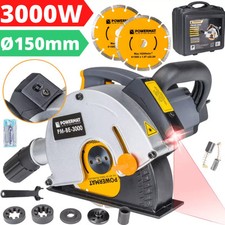 Mauernutfräse Schlitzfräse Mauerfräse 3000W Nutfräse Betonfräse mit Laser Koffer