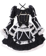 643 schwarz rüschen - jl-643-1,