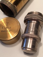 2 x Alte  Ernst Leitz  Mikroskop  - Objektive / Krankenhaus  St. Jakob Leipzig 1