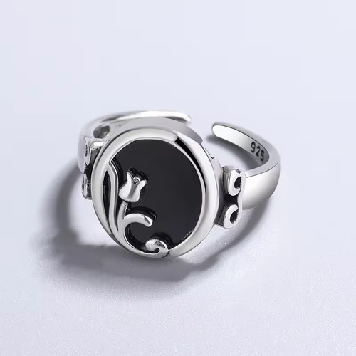 Damenring rose motiv - damenring,