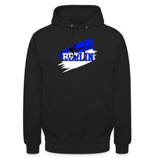 Die Macht Aus Berlin Blau-Weiß Fußball Fan Unisex Hoodie