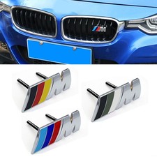 M Logo Metall Insigne Kühlergrill Abzeichen Für BMW Vorne Rot Schwarz Blau Chrom