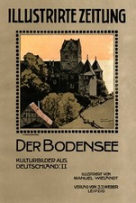 Meersburg am Bodensee XL Kunstdruck 1910 von Manuel Wielandt * in Löwenstein x