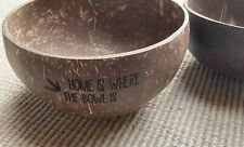 2 Kokosnussschale Schale Müslischale Bowl Kokosnuss Spruch Home