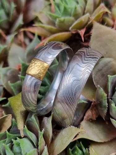Mokume gane unikate eheringe - gane,