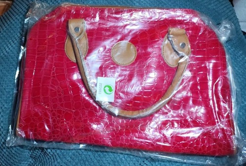 Rote damen kunstleder tasche - rote,