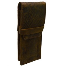 Elegantes Echt Leder Stiftehalter Etui hochwertiges Stifte Case Ledertasche 