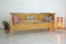 große Weichholz Truhenbank im Landhausstil, Schwedenbank "200 cm breit"