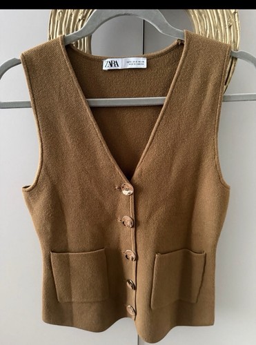 Zara damen strickweste braun - zara,