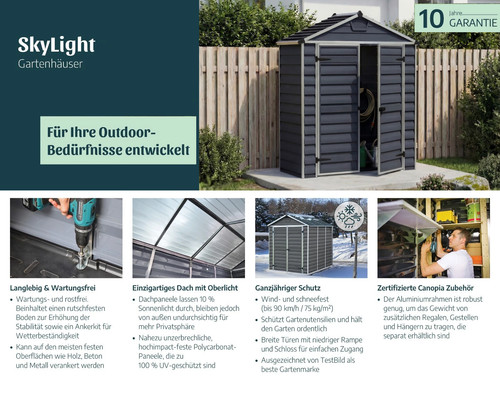 Gartenhaus skylight 6x3 - gartenhaus,
