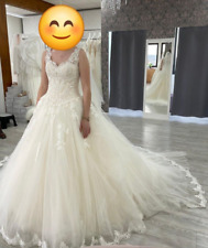 Brautkleid Hochzeitskleid mit Reifrock (Größe 38, Sehr guter Zustand)