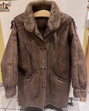 Damen-Lammfelljacke Damenjacke aus Lammfell, echtes Fell, Größe 42 L, Naturbraun
