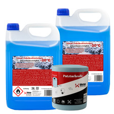 10 L Scheibenreiniger Frostschutz bis -20°C , Putzrolle Putztuch Scheibenwasser