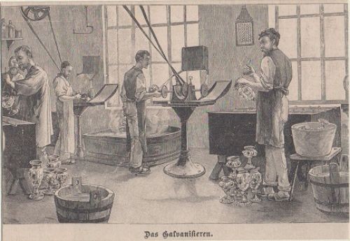 Orig holzstich goldschmied - holzstich,