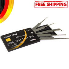 Loboo Idea Lockpicking Set mit Dietrich Werkzeug im Kreditkartenformat, Silber