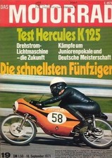 M7119 + Test HERCULES K 125 X +  KREIDLER JAMATHI Fünziger + MOTORRAD 19/1971