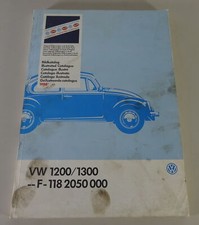 Bildkatalog / Teilekatalog VW Käfer 1200 / 1300 mit Cabrio ab Bauj. 1974 St.1988