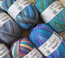 5x100g Sockenwolle 4-fach STEP