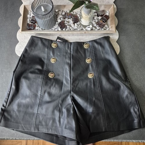 Leder imitat shorts 38 - shorts, gr