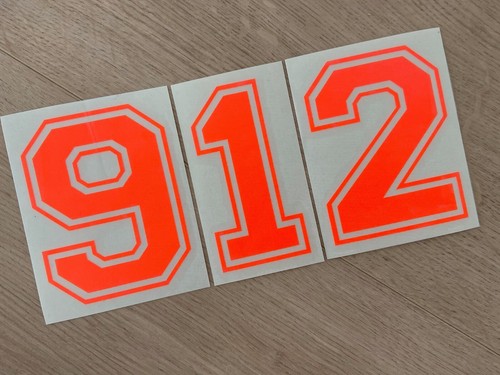 Neon startnummer aufkleber - startnummer,