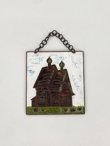 Emaille wandbild klein - wandbild, haus